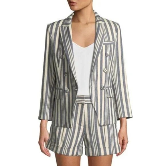 Veronica Beard Striped Geneva Blazer And Carito Short Set Size XS/2 - Picture 3 of 13